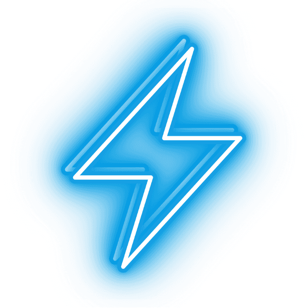 glowing bolt AI logo